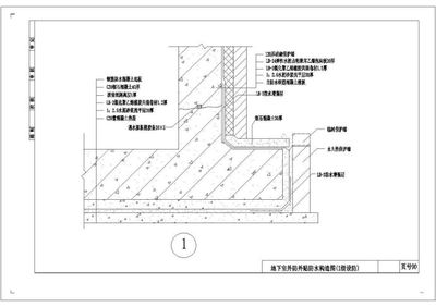 某地地下室装修防水平面设计施工图